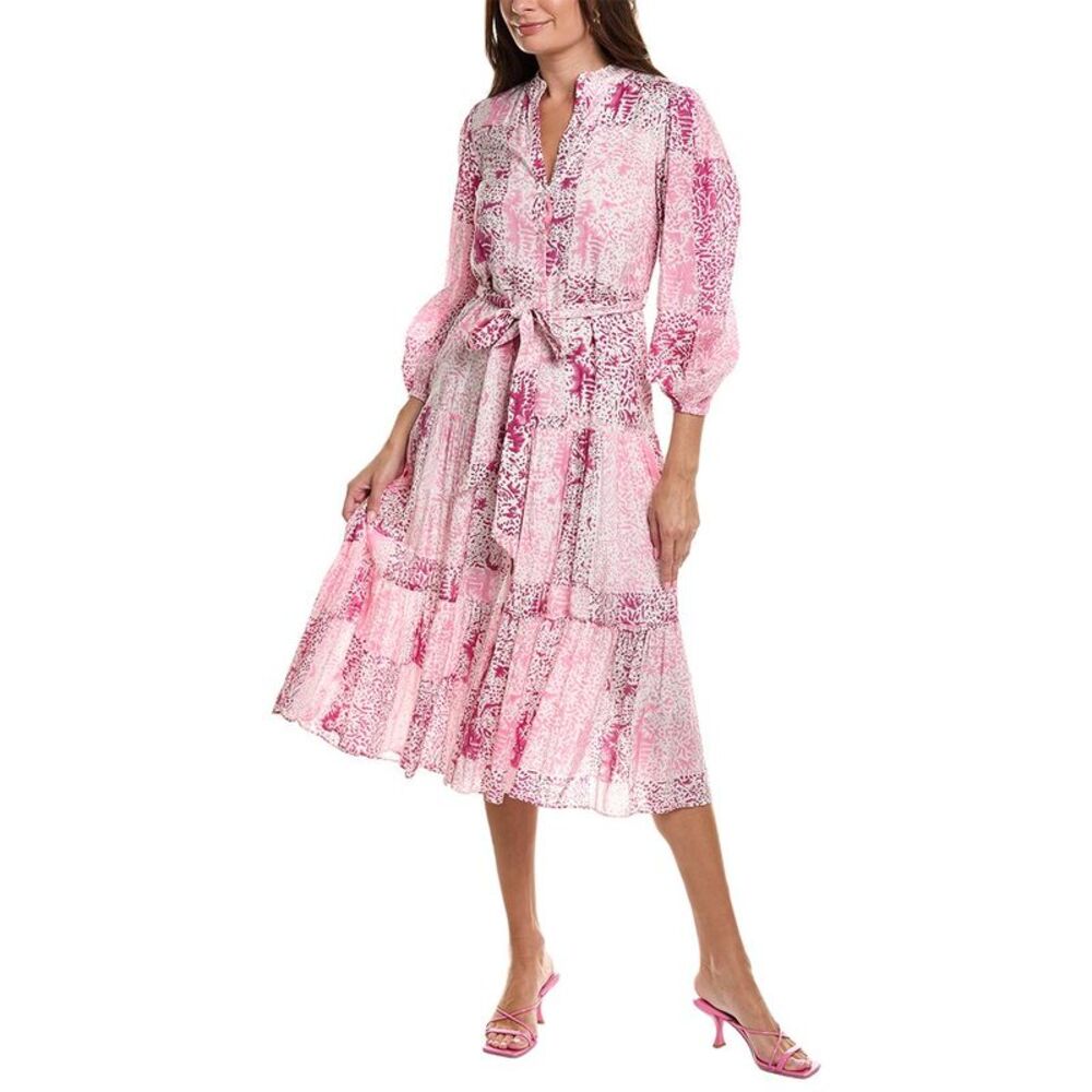 Garrie B Womens Midi Dress, Pink